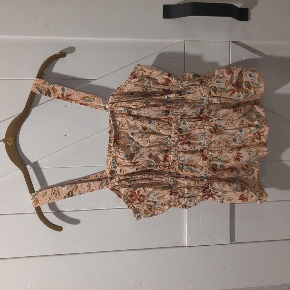 Universal Thread - Floral Tank Top with Clinched Waist Sz. Small